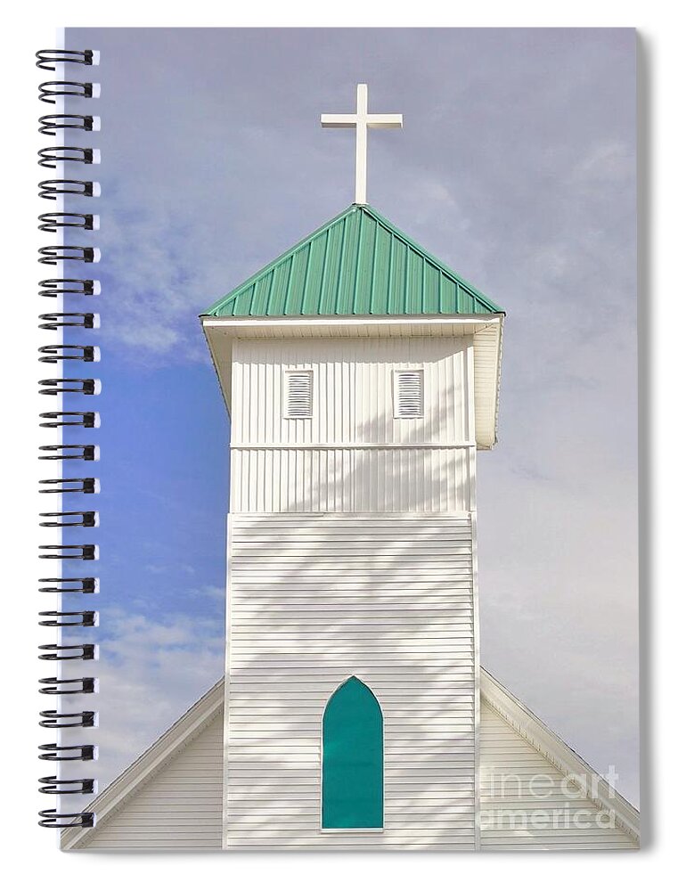 Steeple Spiral Notebook featuring the photograph The Steeple by Merle Grenz