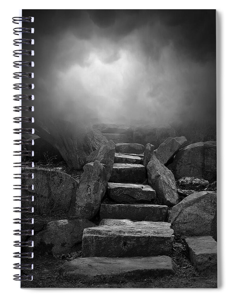Stone Spiral Notebook featuring the photograph The Stone Steps I by David Gordon