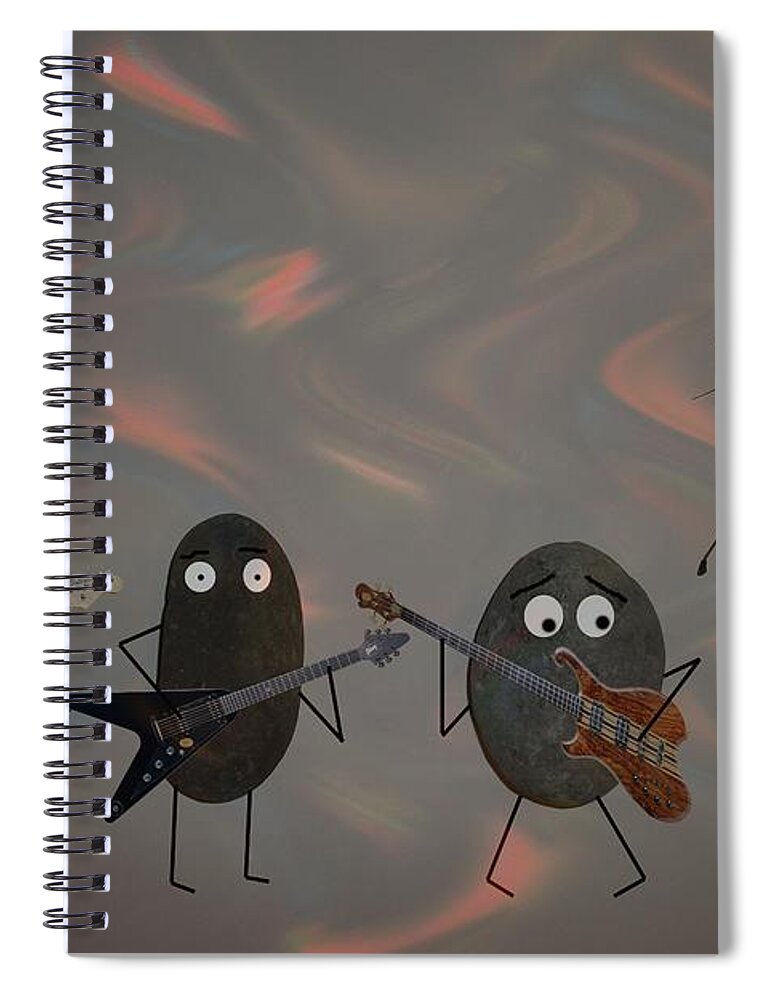 Stones Spiral Notebook featuring the digital art The Stones by David Dehner