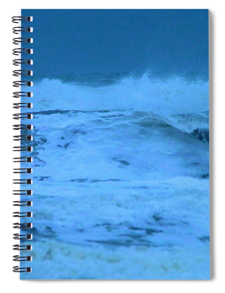 Ocean Spiral Notebook featuring the photograph The stormy ocean by Jeff Swan