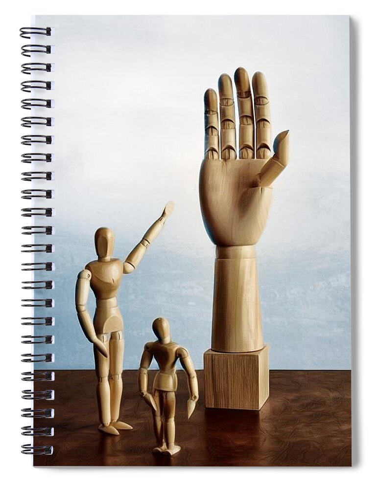 Wood Spiral Notebook featuring the photograph The Story Of The Creator by Mark Fuller
