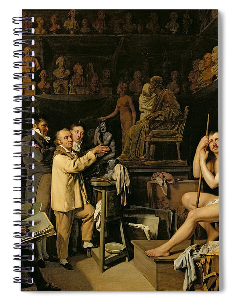 The Spiral Notebook featuring the painting The Studio of Jean Antoine Houdon by Louis Leopold Boilly