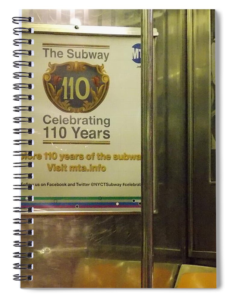 Subway Spiral Notebook featuring the photograph The Subway 110 Years 1 by Nina Kindred