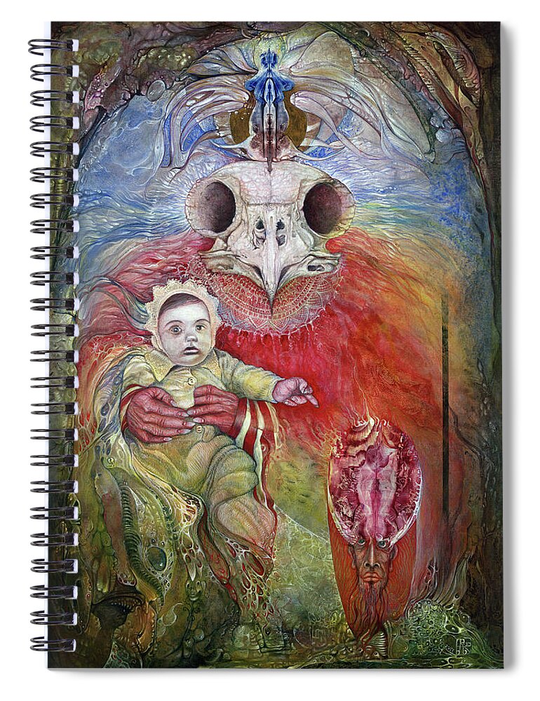 Art Of The Mystic Spiral Notebook featuring the painting The Surrogate Mother-Goddess of Wisdom by Otto Rapp