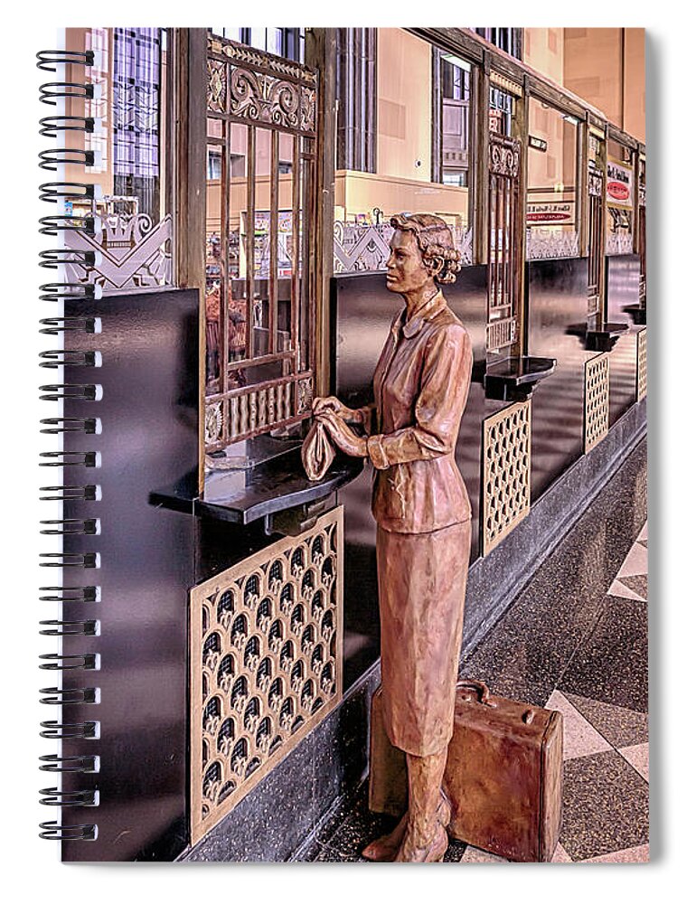 Union Station Spiral Notebook featuring the photograph The Ticket Counter by Susan Rissi Tregoning