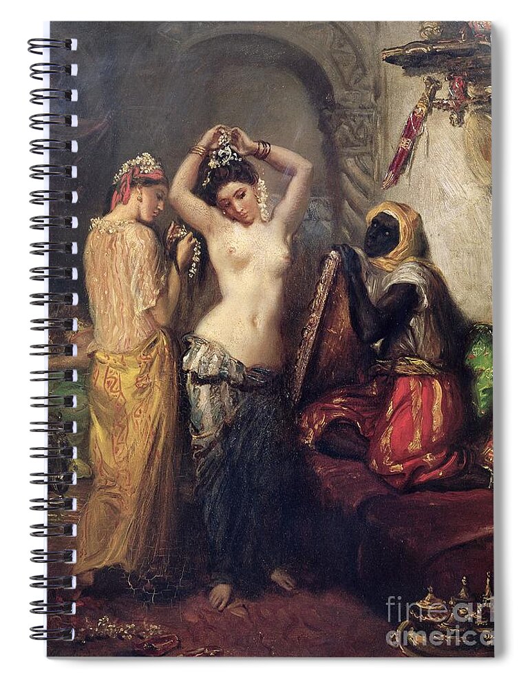 The Spiral Notebook featuring the painting The Toilet in the Seraglio by Theodore Chasseriau
