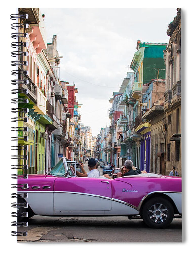Vintage Cars Spiral Notebook featuring the photograph The Tourist Trap by Rand Ningali