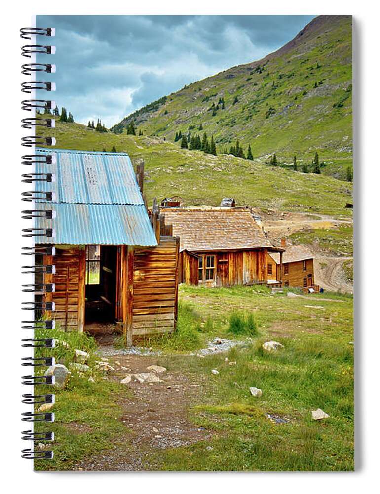 Animas Forks Spiral Notebook featuring the photograph The Town of Animas Forks by Linda Unger