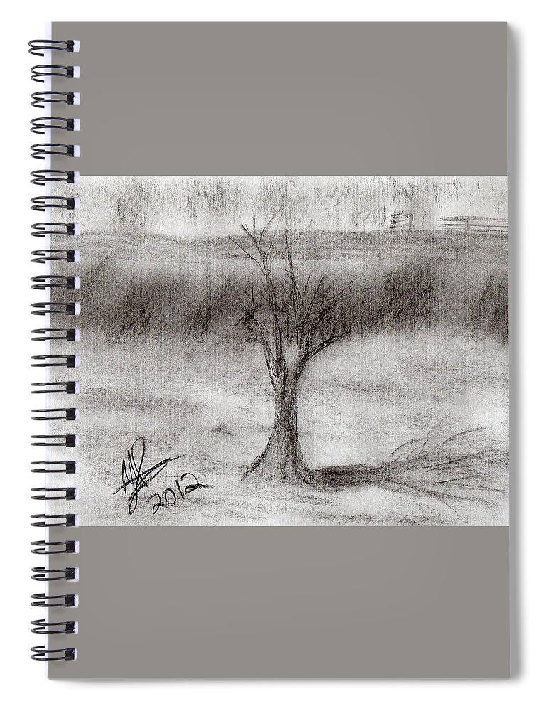 Tree Spiral Notebook featuring the drawing The Tree by Michael Jones
