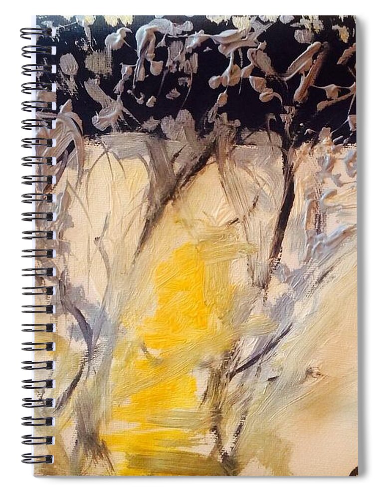 Talk Spiral Notebook featuring the painting The Trees Will Not Tell by Judith Desrosiers