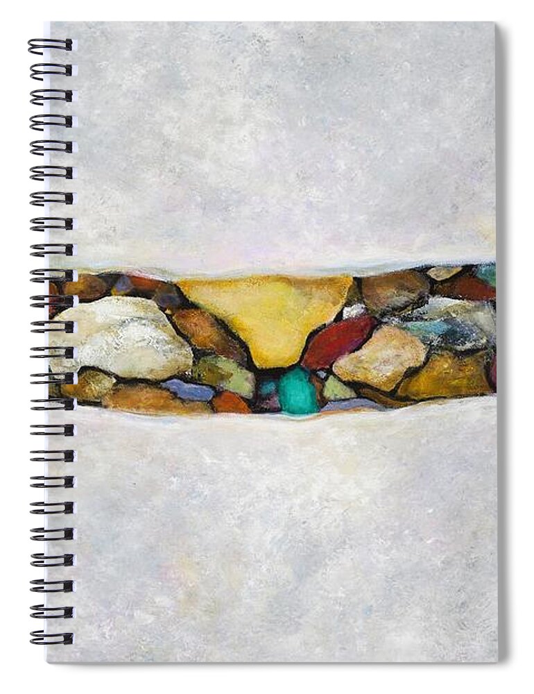 Rivers Spiral Notebook featuring the painting The Turquoise Stone by Frances Marino