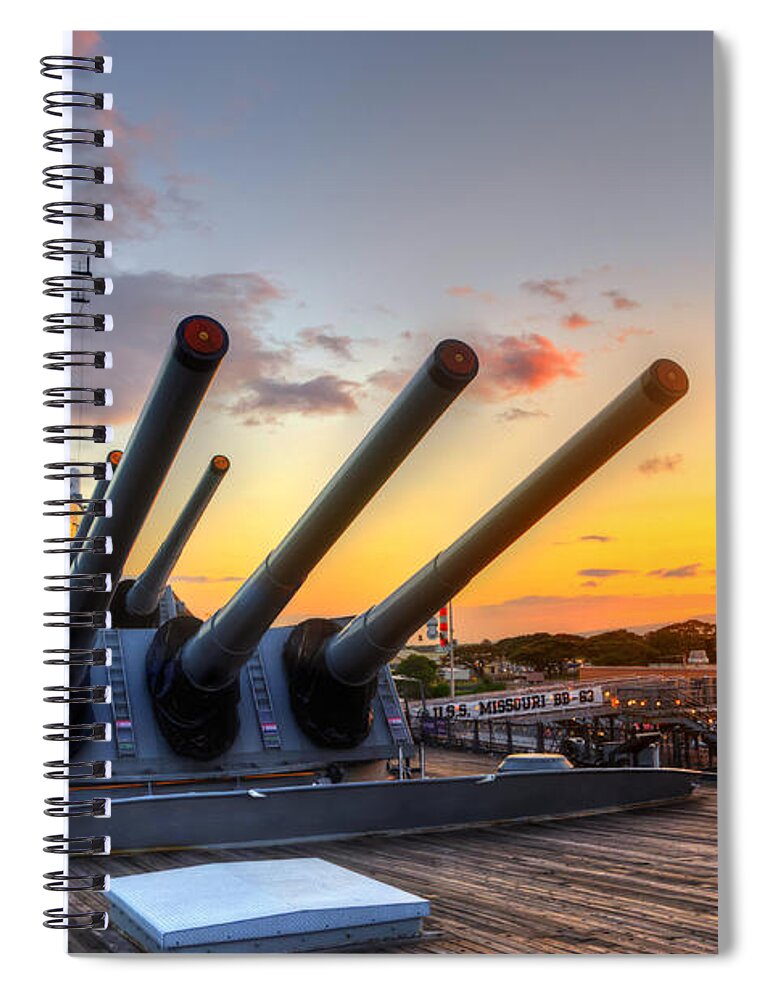 Hawaii Spiral Notebook featuring the photograph The USS Missouri's Last Days by Jason Chu