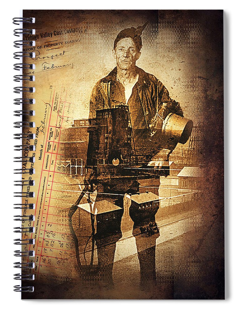 Wyoming Valley Spiral Notebook featuring the mixed media The Valley On My Mind.. by Arthur Miller