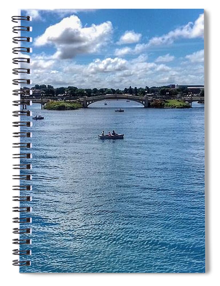 Southport Spiral Notebook featuring the photograph The Victorian Bridge by Joan-Violet Stretch