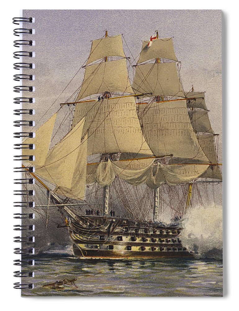 Victory Spiral Notebook featuring the painting The Victory by William Frederick Mitchell