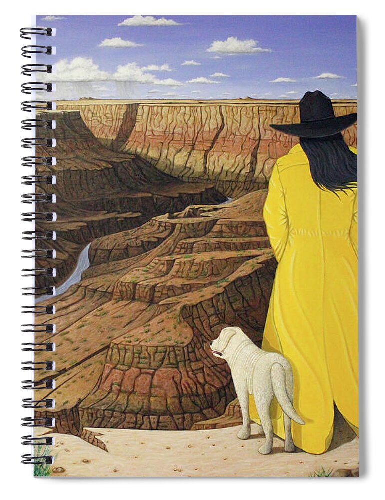 Grand Canyon Spiral Notebook featuring the painting The View by Lance Headlee