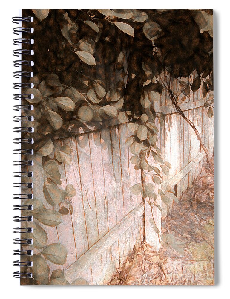 Vertical Spiral Notebook featuring the mixed media The Vines by Susan Lafleur