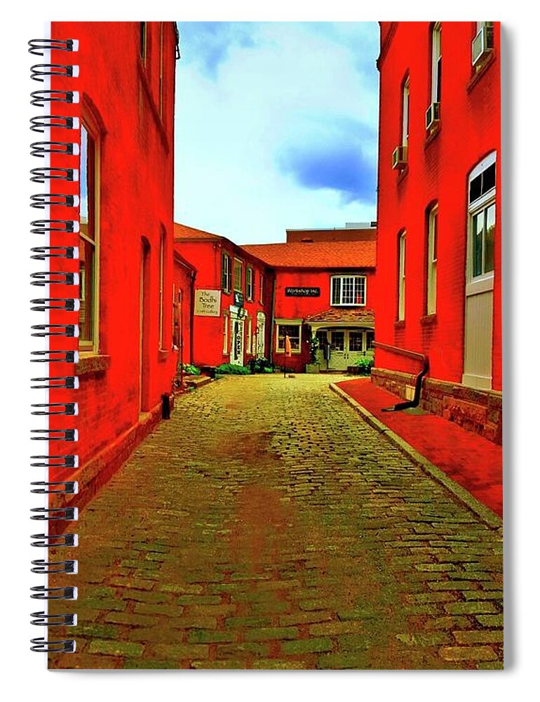 Brick Spiral Notebook featuring the photograph The Walk by Dani McEvoy