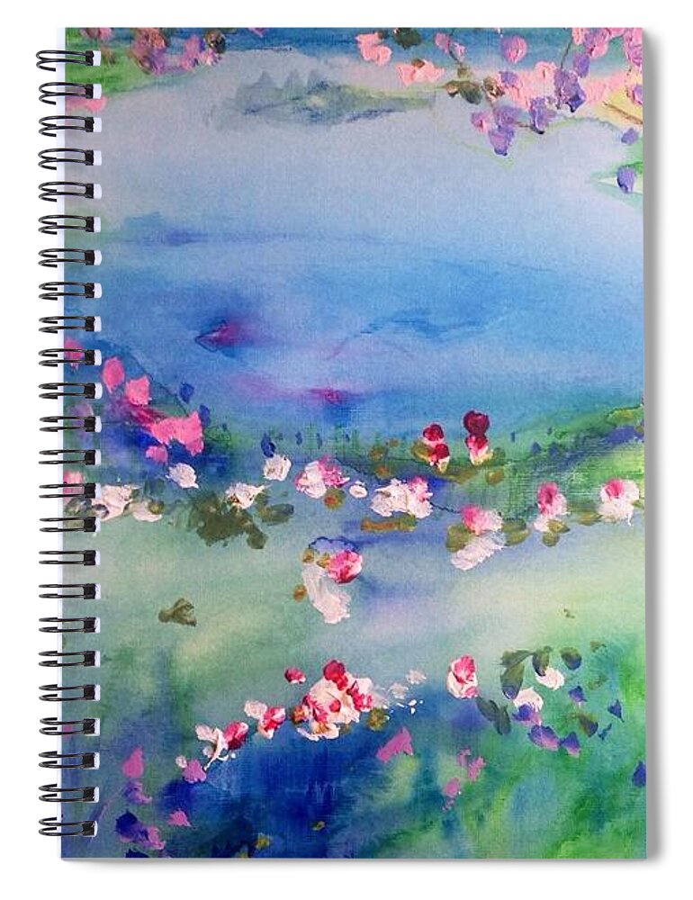 August Spiral Notebook featuring the painting The warmth of August by Judith Desrosiers