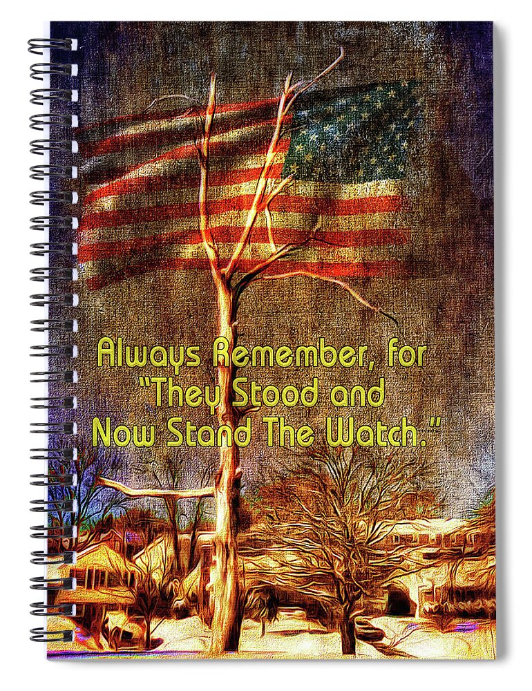 Naked Tree Spiral Notebook featuring the photograph The Watch by Reynaldo Williams