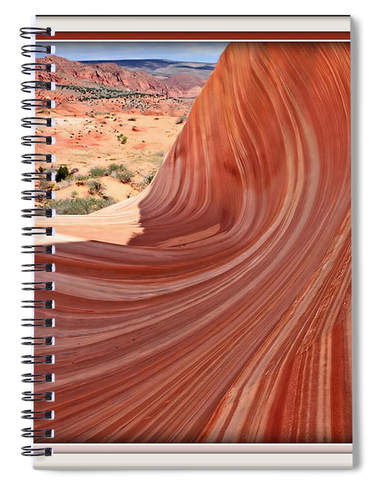 Coyote Spiral Notebook featuring the photograph The Wave III by Farol Tomson