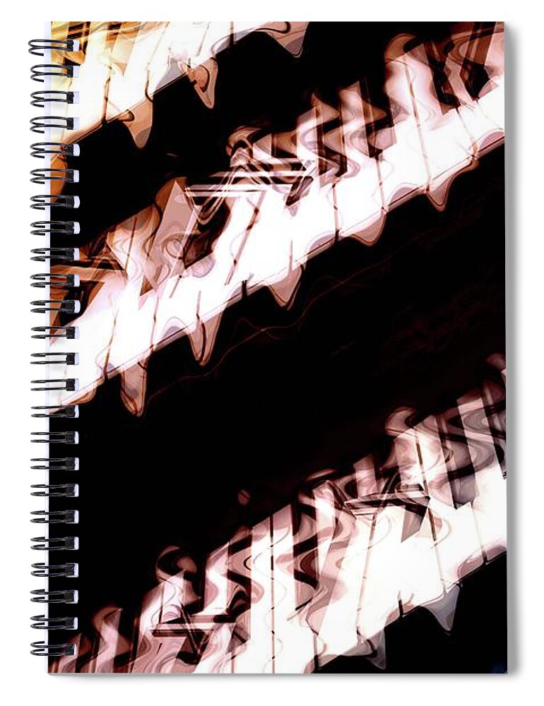 Keyboard Spiral Notebook featuring the photograph The Wave Station by Linda Sannuti