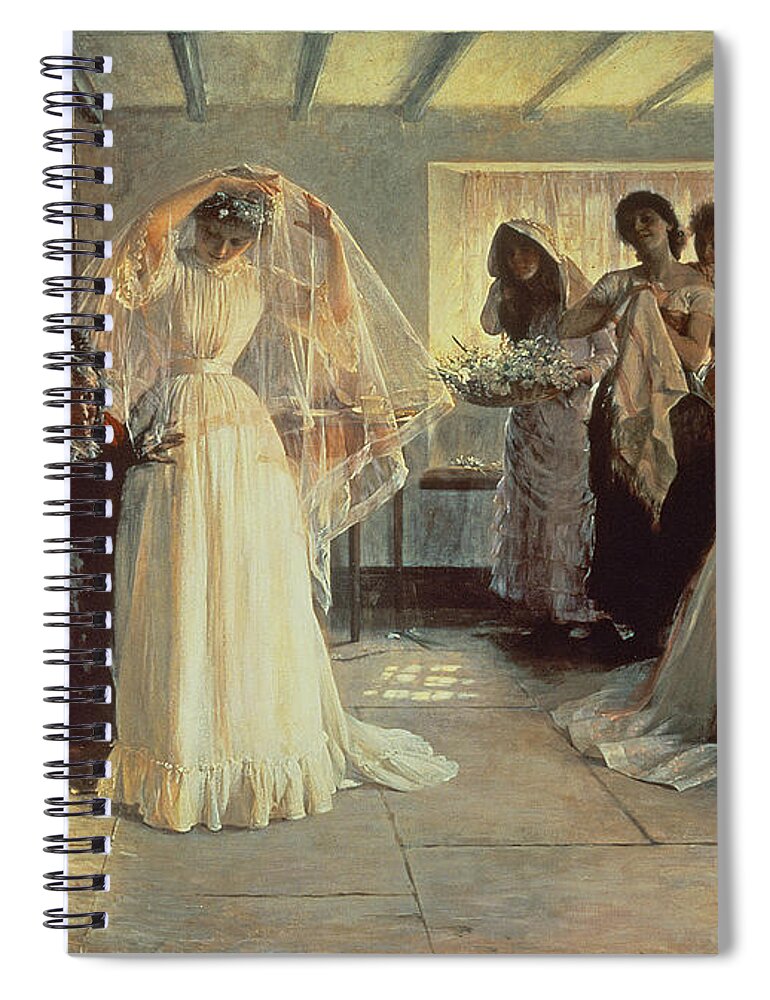Wedding Spiral Notebook featuring the painting The Wedding Morning by John Henry Frederick Bacon