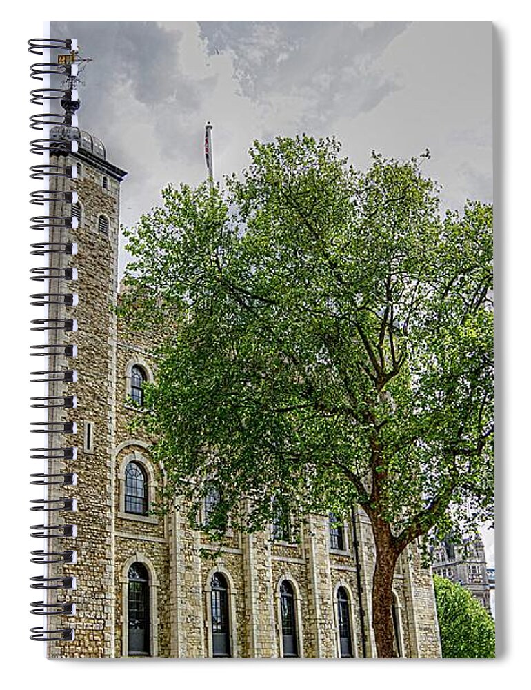 Tower Of London Spiral Notebook featuring the photograph The White Tower by Karen McKenzie McAdoo