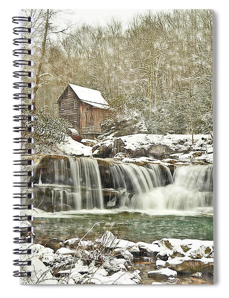 Winter Spiral Notebook featuring the photograph The Winter Blizzard by Lisa Lambert-Shank