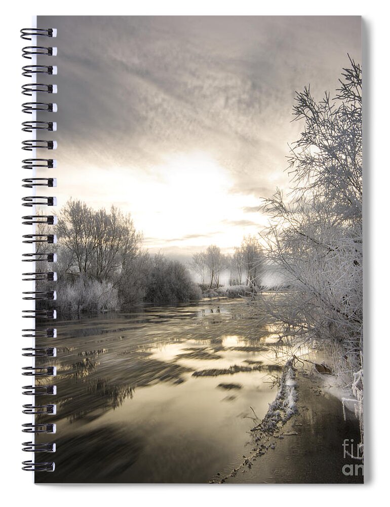 Winter Spiral Notebook featuring the photograph The wintery tales by Ang El