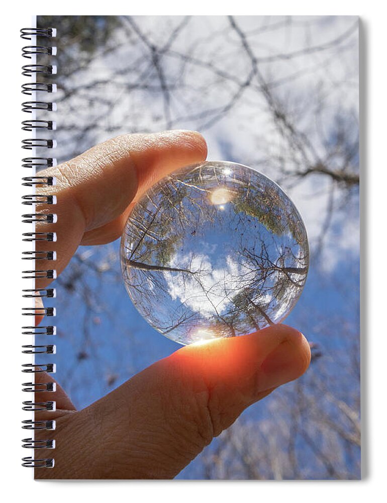 Lake Crabtree Spiral Notebook featuring the photograph The World in My Hand by Wade Brooks