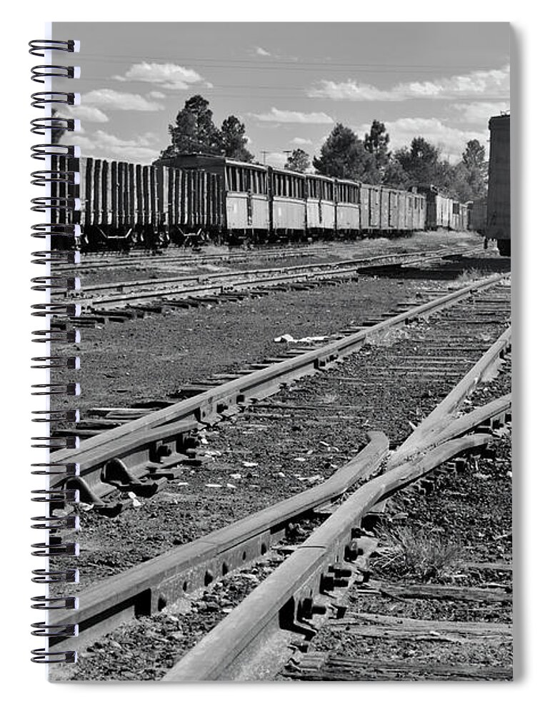 Trains Spiral Notebook featuring the photograph The Yard by Ron Cline