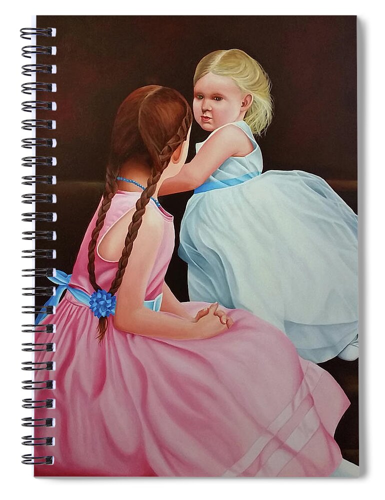 Children Spiral Notebook featuring the painting The Youngest Bridesmaid by Vic Ritchey