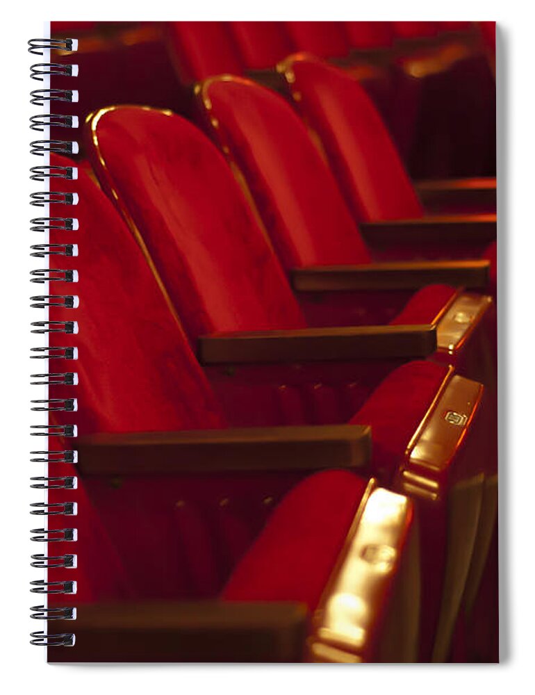 Theater Spiral Notebook featuring the photograph Theater Seating by Carolyn Marshall