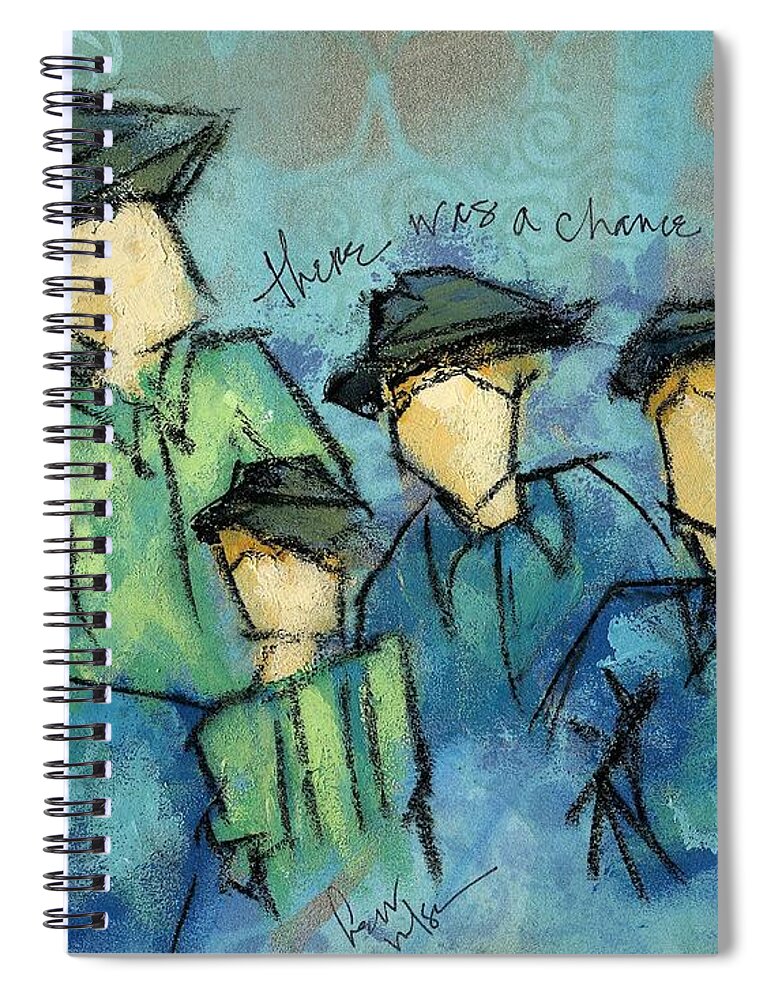 Figures Spiral Notebook featuring the painting There Was A Chance It Could Be by Hew Wilson
