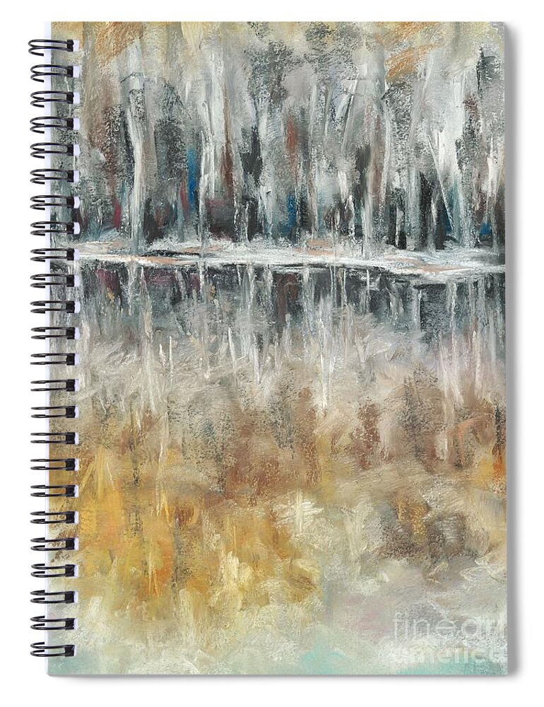 Trees Spiral Notebook featuring the painting Theres Two Sides To Everything by Frances Marino