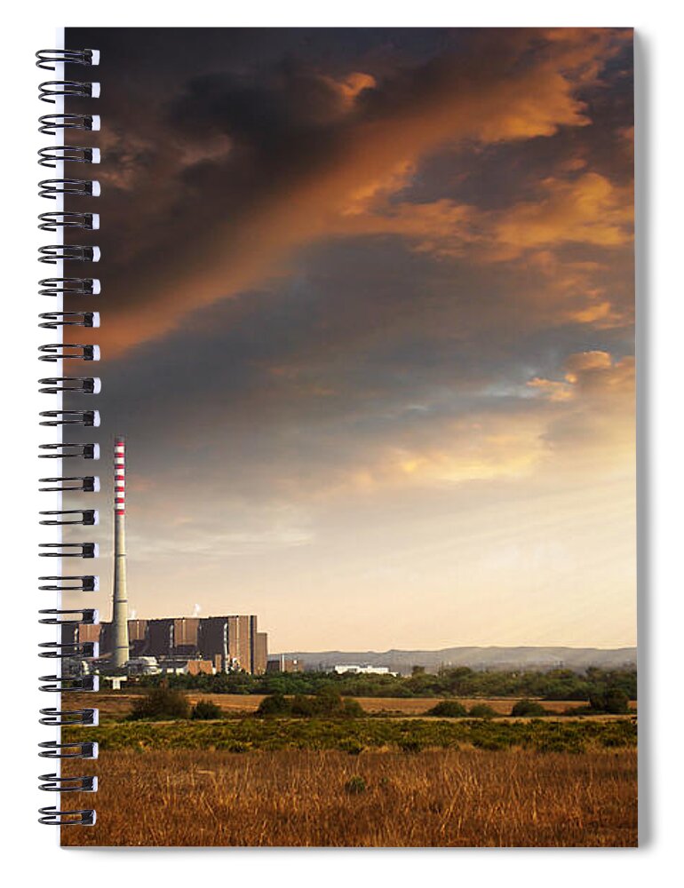 Building Spiral Notebook featuring the photograph Thermoelectrical Plant by Carlos Caetano