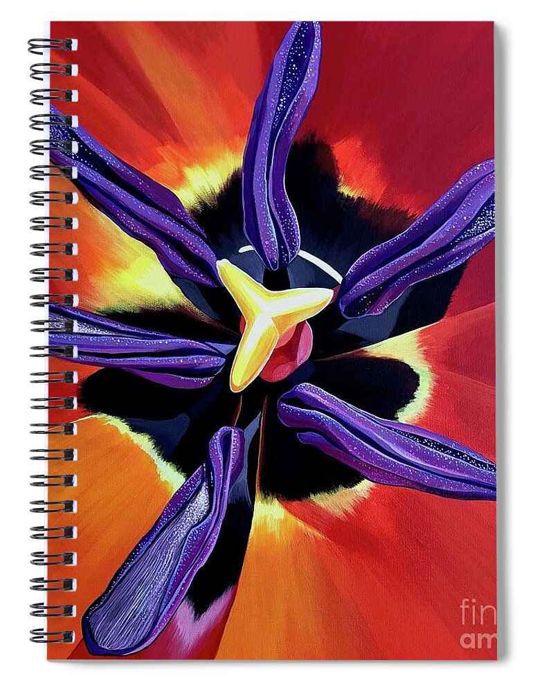 Tulip Spiral Notebook featuring the painting These Are The Days by Hunter Jay