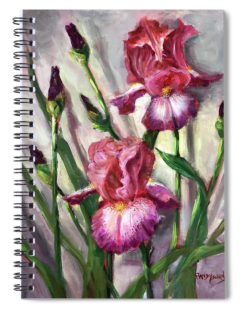 Iris Spiral Notebook featuring the painting These Days by Rand Burns