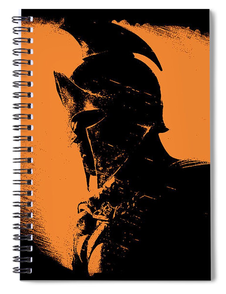 Spartan Spiral Notebook featuring the painting This is Sparta by AM FineArtPrints