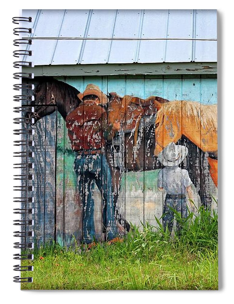America Spiral Notebook featuring the photograph This Old Barn by Ella Kaye Dickey