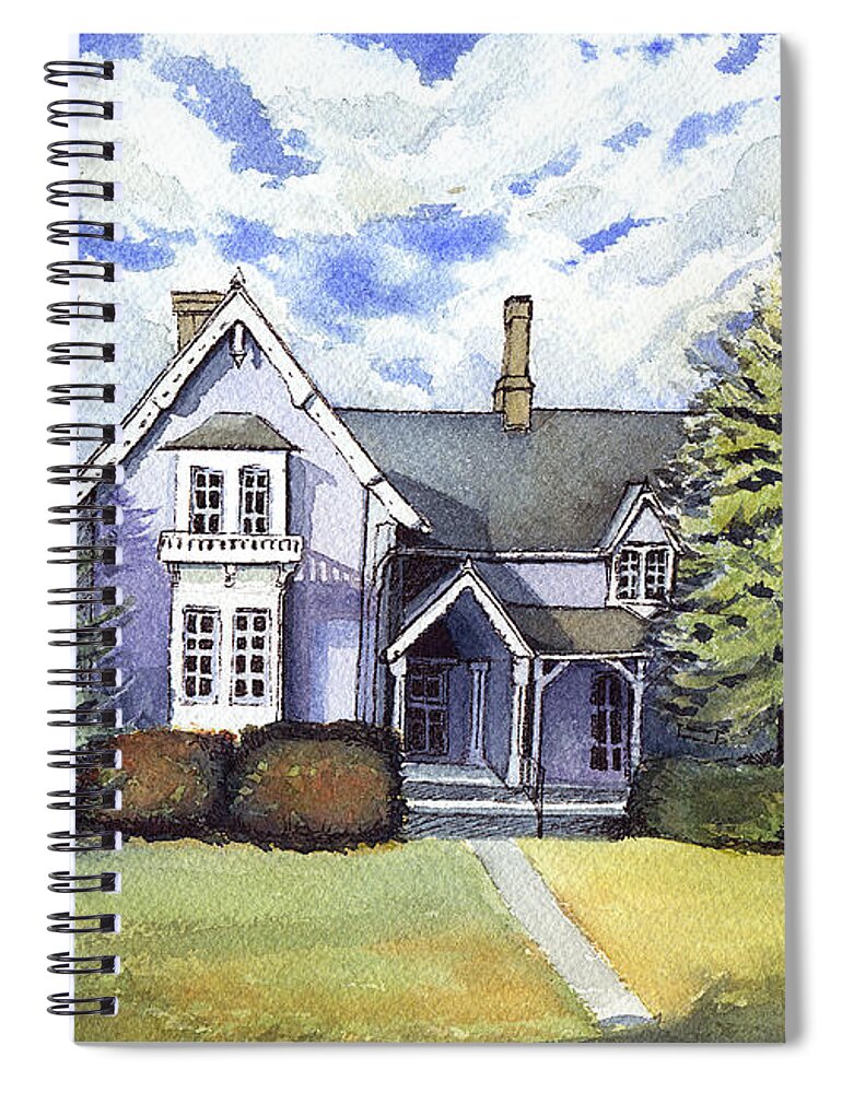 Old Homes Spiral Notebook featuring the painting This Old House by Katherine Miller