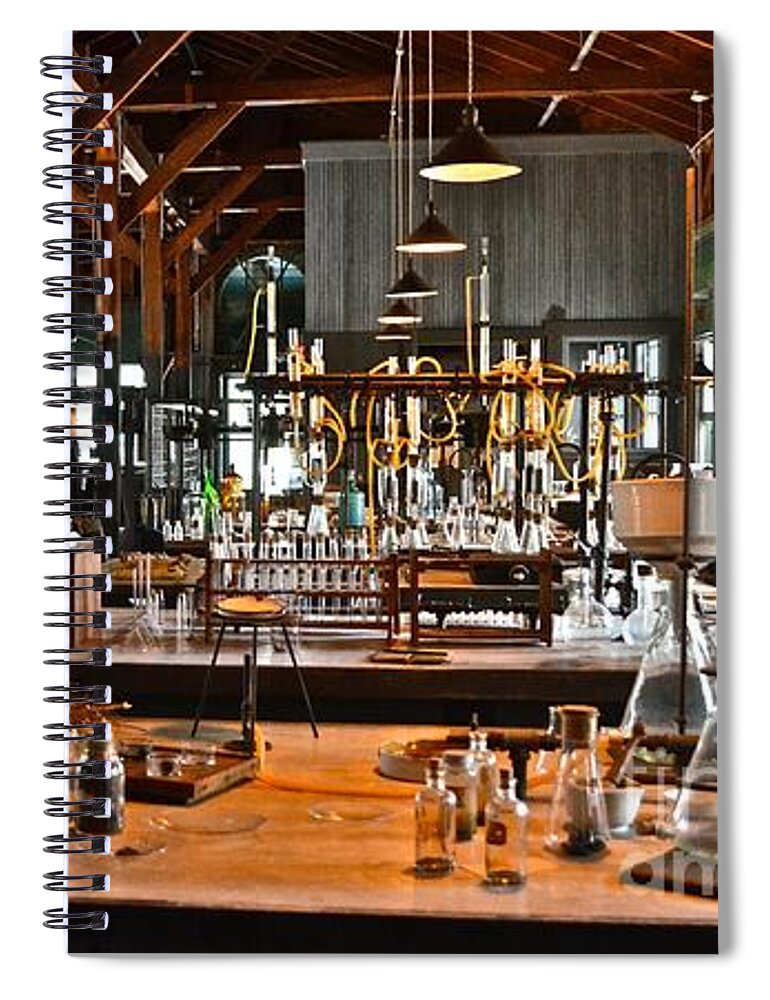 Thomas A. Edison Spiral Notebook featuring the photograph Thomas Edison Lab, #3 by Ron Long