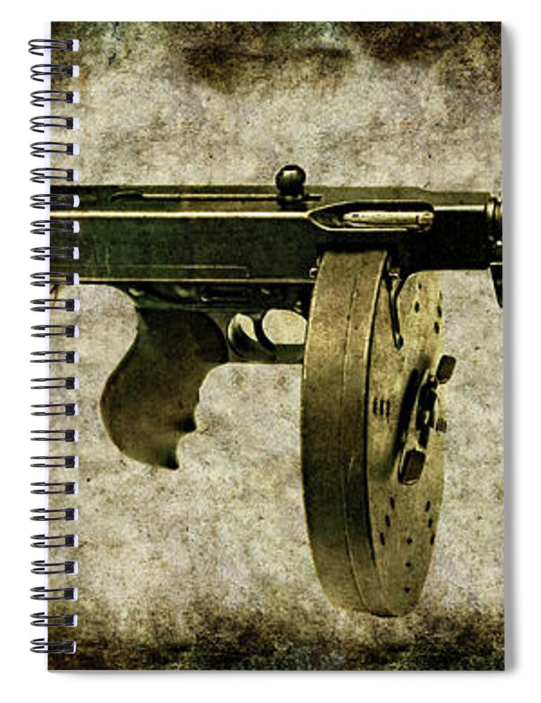 Thompson Spiral Notebook featuring the photograph Thompson submachine gun 1921 by Weston Westmoreland