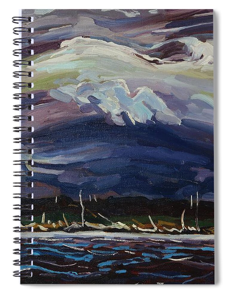 886 Spiral Notebook featuring the painting Thomson's Thunderhead by Phil Chadwick