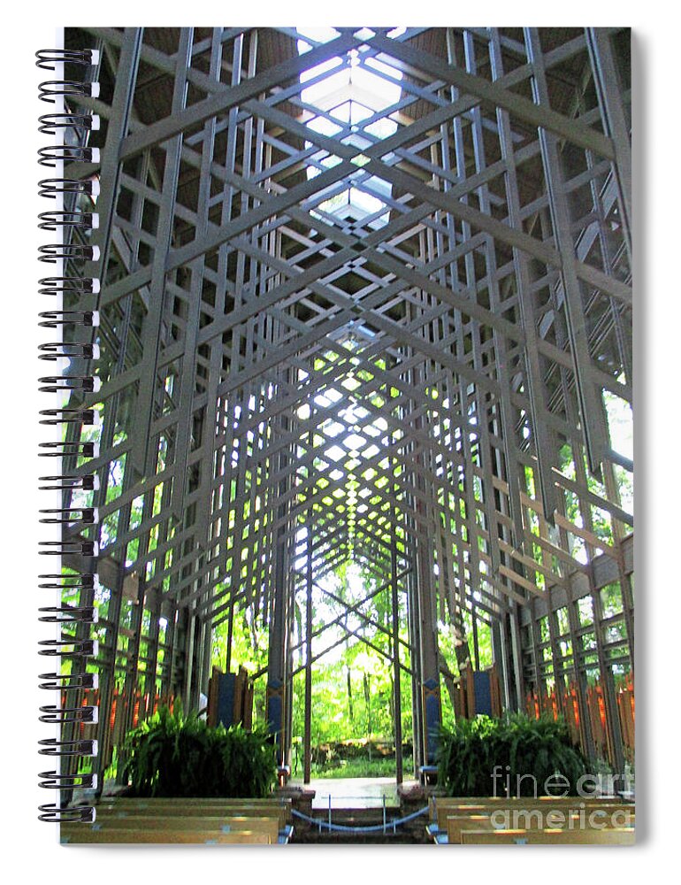 Eureka Springs Spiral Notebook featuring the photograph Thorncrown 5 by Randall Weidner