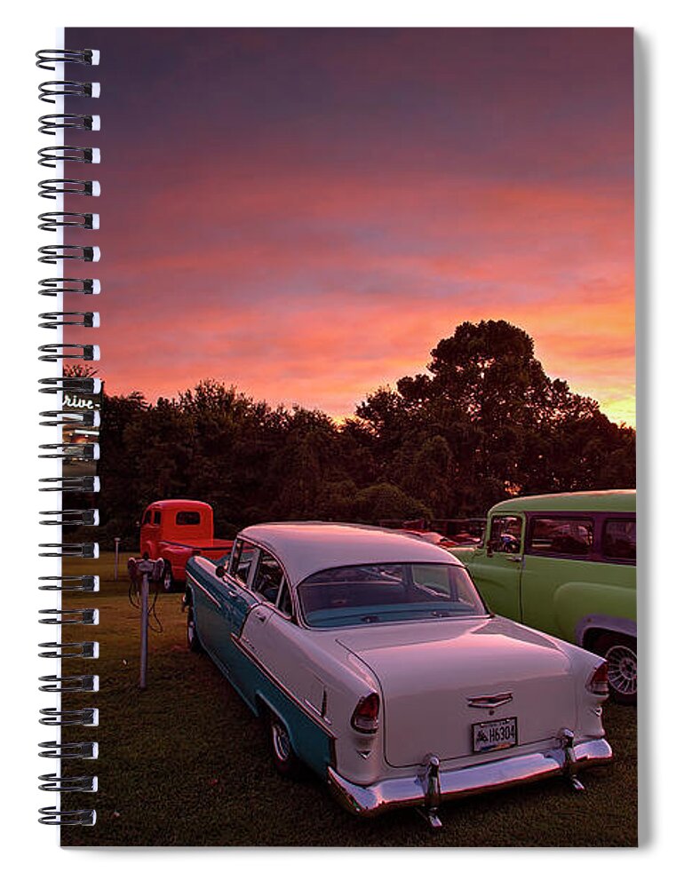 Drive-in Spiral Notebook featuring the photograph Those Summer Nights by Eilish Palmer