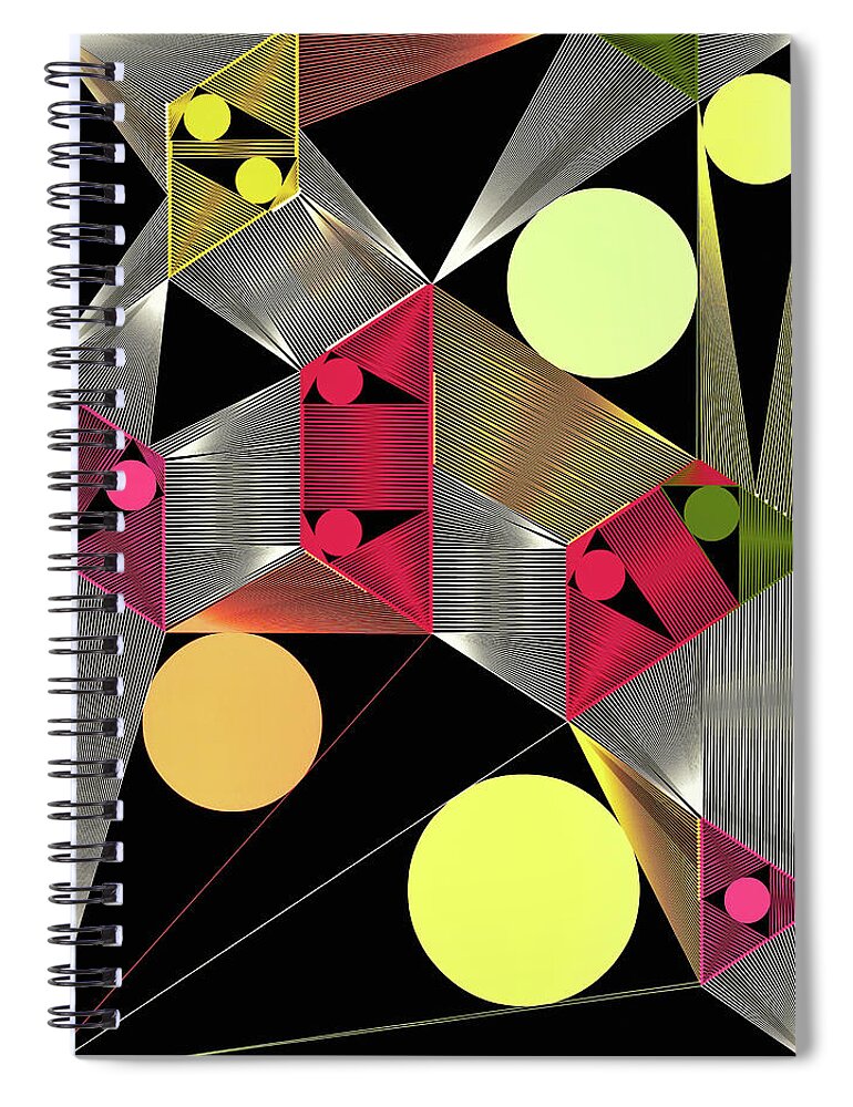 Threaded Spiral Notebook featuring the digital art Threaded by Susan Maxwell Schmidt