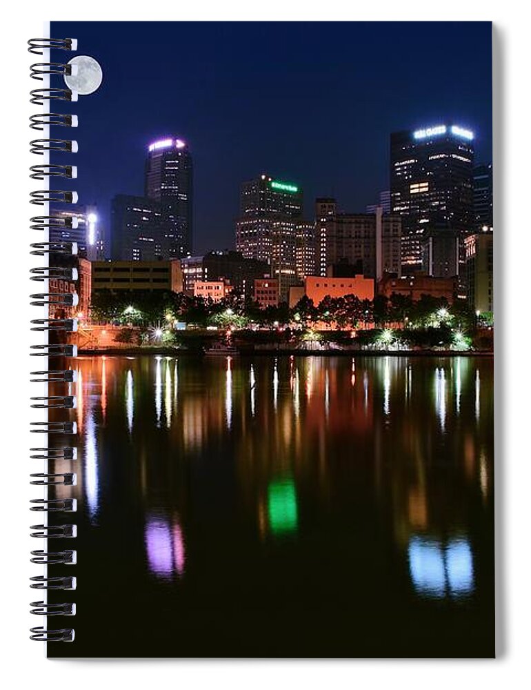 Pittsburgh Spiral Notebook featuring the photograph Three A M by Frozen in Time Fine Art Photography