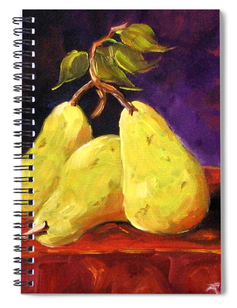 Art Spiral Notebook featuring the painting Three Buddies by Richard T Pranke